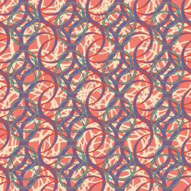 vektör çizim arka planı için daireler ile seamless modeli   