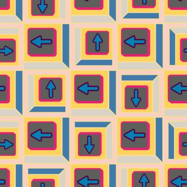 Kot düğmeleri Dikişsiz desen vektör çizim ile 