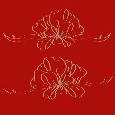 Yay ve şerit vektör karikatür çizimi