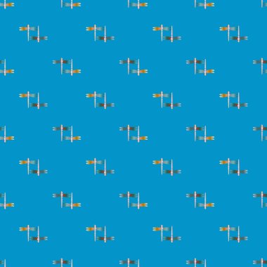 Dekoratif renkli seamless modeli ile şirin yusufçuk