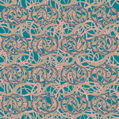 vektör çizim arka planı için daireler ile seamless modeli   