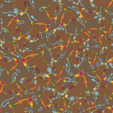 Soyut kalp doodle arka plan için seamless modeli. 