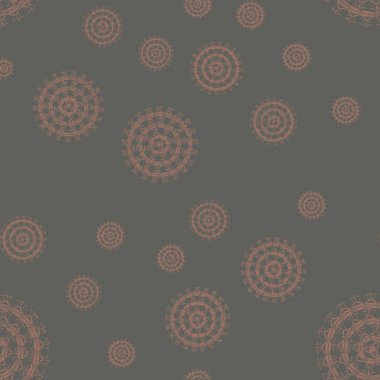 Basit renkli soyut mandala. Basit şekiller oluşan parlak dairesel süsleme. 