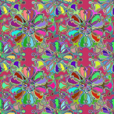 Soyut kaleydoskop renkli Dikişsiz desen arka planı için. 