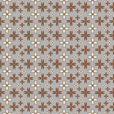 Çiçekler, vektör çizim ile çok renkli geometrik seamless modeli 