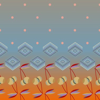 Şirin kiraz seamless modeli. Vektör çizim.