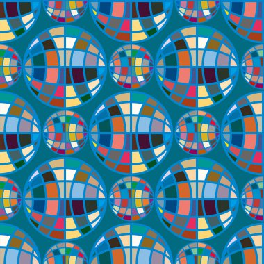 Renkli mozaik küre ile Seamless Modeli