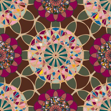  soyut çiçek geometrik Dikişsiz desen arka planı için
