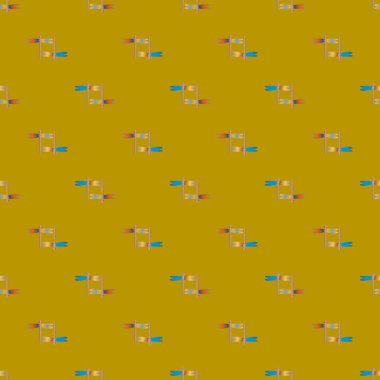 Dekoratif renkli seamless modeli ile şirin yusufçuk