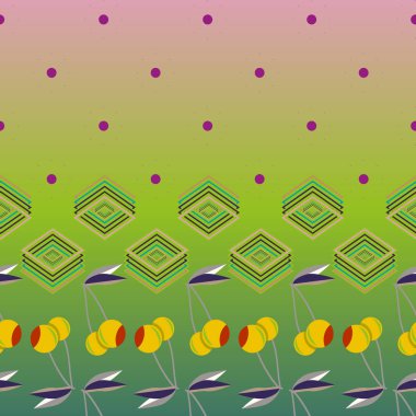 Şirin kiraz seamless modeli. Vektör çizim.