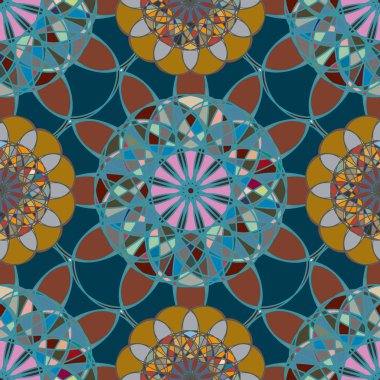  soyut çiçek geometrik Dikişsiz desen arka planı için