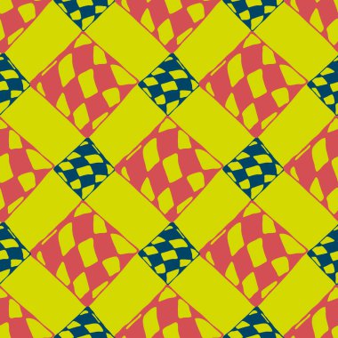 Soyut renkli geometrik Dikişsiz kareli desen arka planı için.