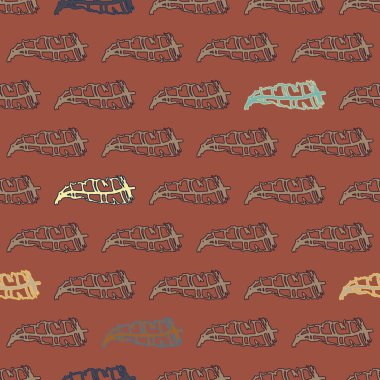 Memphis tarzı zemin ağaç yaprakları 