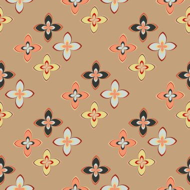  soyut çiçek geometrik Dikişsiz desen arka planı için