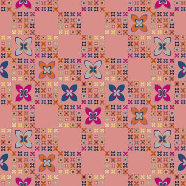  soyut çiçek geometrik Dikişsiz desen arka planı için