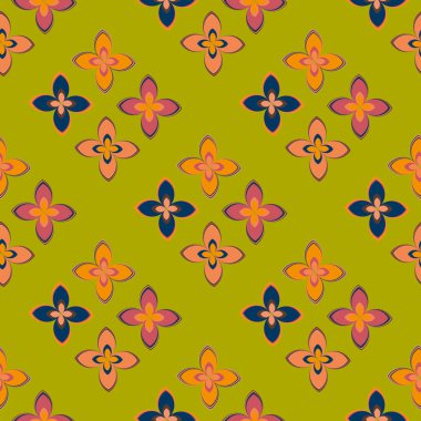  soyut çiçek geometrik Dikişsiz desen arka planı için