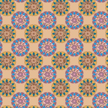  soyut çiçek geometrik Dikişsiz desen arka planı için