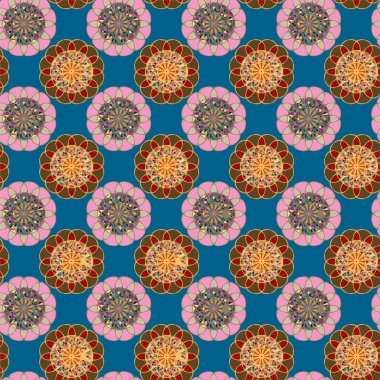  soyut çiçek geometrik Dikişsiz desen arka planı için