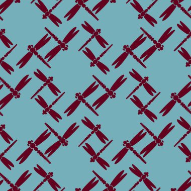 Dekoratif renkli seamless modeli ile şirin yusufçuk