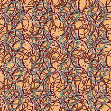 vektör çizim arka planı için daireler ile seamless modeli   