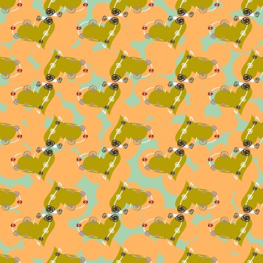 Soyut kalp doodle arka plan için seamless modeli. 