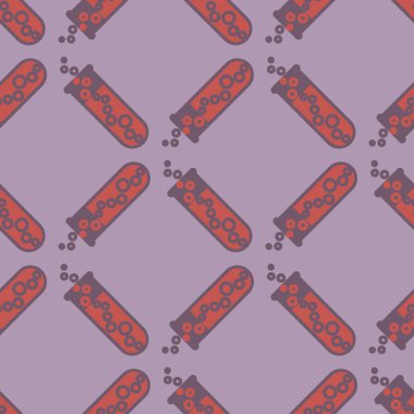 Kimya test tüpleri parlak arka plan üzerinde. Seamless modeli.