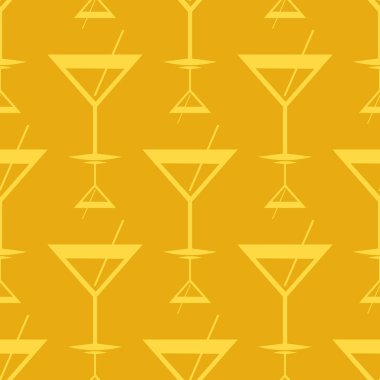 Tropik kokteyller desen, renkli kesintisiz vektör çizim