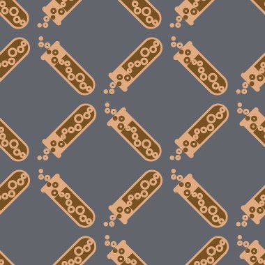 Kimya test tüpleri parlak arka plan üzerinde. Seamless modeli.