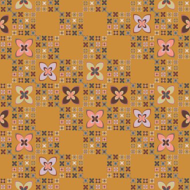  soyut çiçek geometrik Dikişsiz desen arka planı için