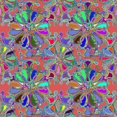 Soyut kaleydoskop renkli Dikişsiz desen arka planı için. 