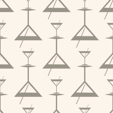 Tropik kokteyller desen, renkli kesintisiz vektör çizim