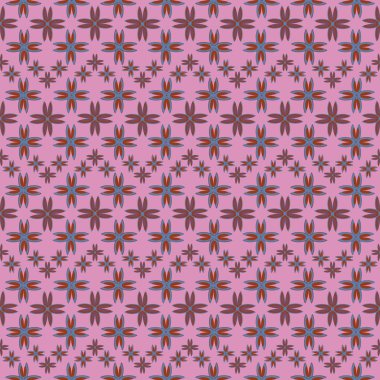 Çiçekler, vektör çizim ile çok renkli geometrik seamless modeli 