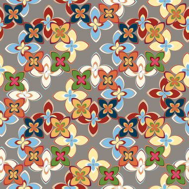  soyut çiçek geometrik Dikişsiz desen arka planı için