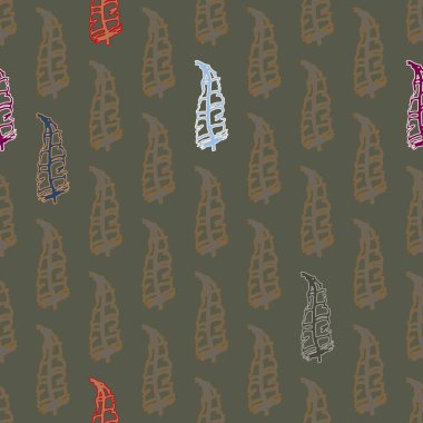 Memphis tarzı zemin ağaç yaprakları 