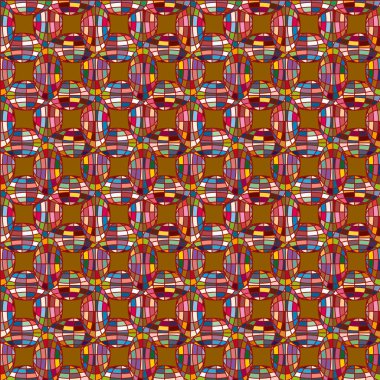 Soyut kaleydoskop desen renkli mozaik küre ile