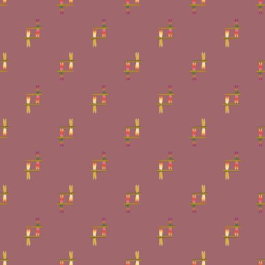 Dekoratif renkli seamless modeli ile şirin yusufçuk