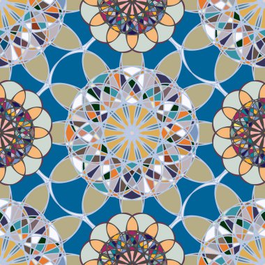  soyut çiçek geometrik Dikişsiz desen arka planı için