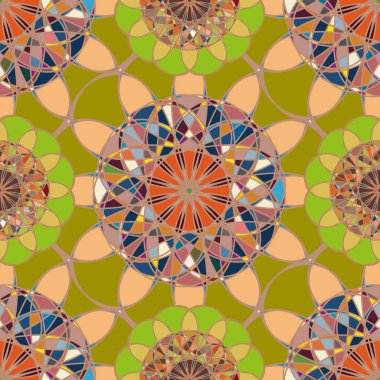  soyut çiçek geometrik Dikişsiz desen arka planı için