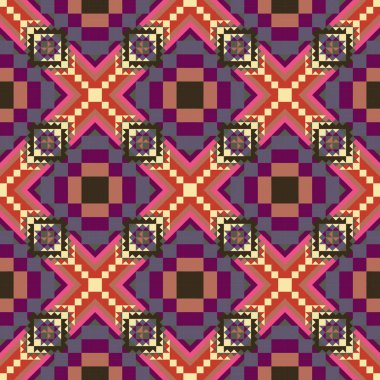 Geometrik etnik desen sorunsuz tasarım arka plan veya duvar kağıdı için