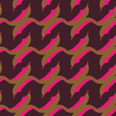 Dekoratif renkli seamless modeli sevimli yunuslar ile