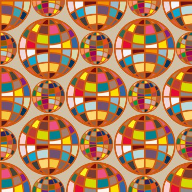 Renkli mozaik küre ile Seamless Modeli