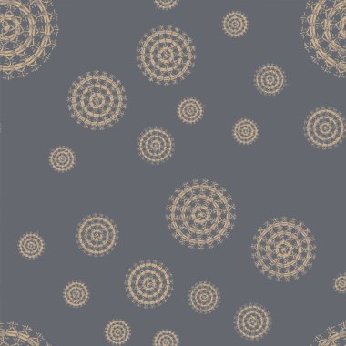 Basit renkli soyut mandala. Basit şekiller oluşan parlak dairesel süsleme. 