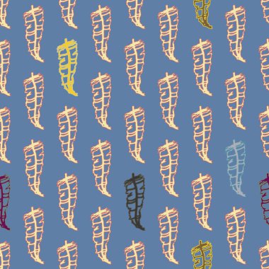 Memphis tarzı zemin ağaç yaprakları 