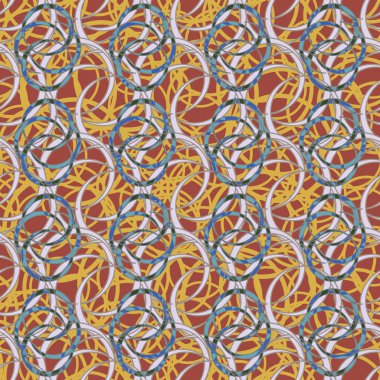 vektör çizim arka planı için daireler ile seamless modeli   