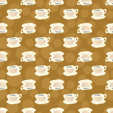 Bardak kahve veya çay arka plan seamless modeli üzerinde noktalı.