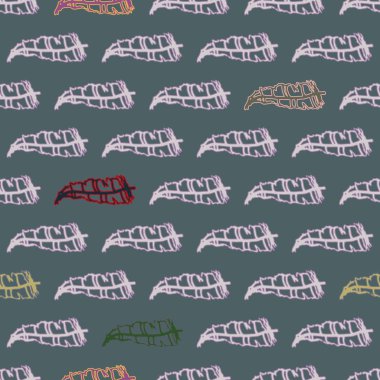 Memphis tarzı zemin ağaç yaprakları 