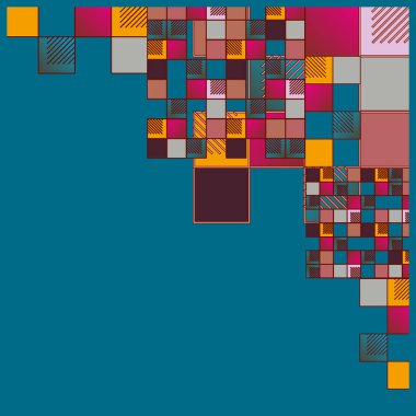 küpleri ve kareler vektör çizimi