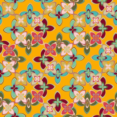  soyut çiçek geometrik Dikişsiz desen arka planı için