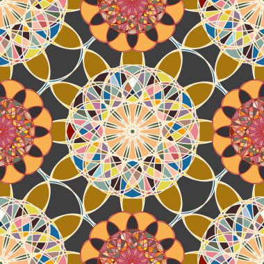  soyut çiçek geometrik Dikişsiz desen arka planı için