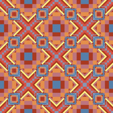 Geometrik etnik desen sorunsuz tasarım arka plan veya duvar kağıdı için